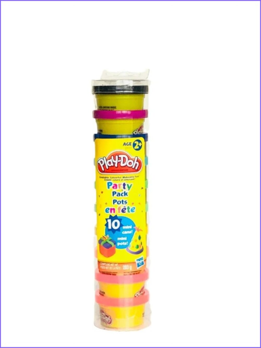 New in Box Play-Doh Party Tube Pack - 10 Mini Cans of Modeling Ages 2+